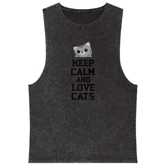 Keep calm Mineral Wash Tank Tops