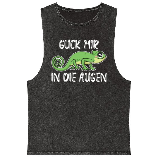 Cute chameleon animal lover Mineral Wash Tank Tops