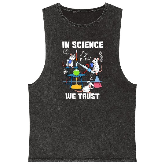 Funny In Science We Trust Laboratory Chemicals Mineral Wash Tank Tops
