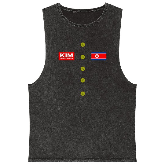 Kim Jong Un Halloween Mineral Wash Tank Tops