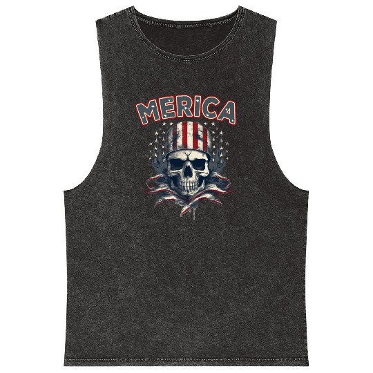 USA Independence Day 4th of July Labor Day Mineral Wash Tank Tops