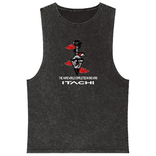 The anime world completes in one word Itachi Mineral Wash Tank Tops