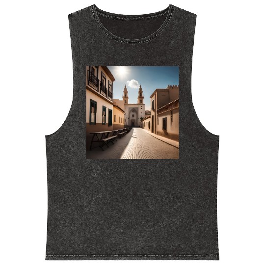 Fantasy pictures ,town Morocco ,city casablanca Mineral Wash Tank Tops