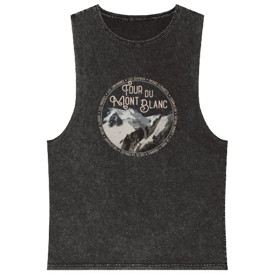 Tour Du Mont Blanc Gear European Hiking Trail Hike Mineral Wash Tank Tops