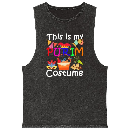 This Is My Purim Jewish Mineral Wash Tank Tops