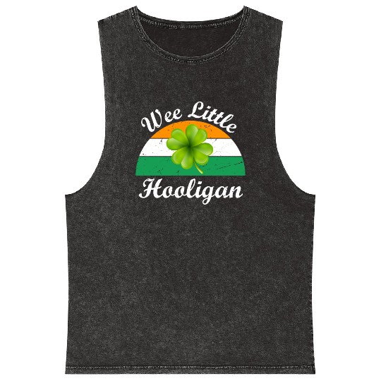 Wee Little Hooligan St Patricks Day Mineral Wash Tank Tops