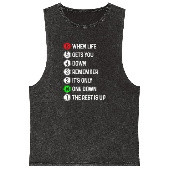 Motorcycle Shift Saying Motocross Motorbike Biker Mineral Wash Tank Tops