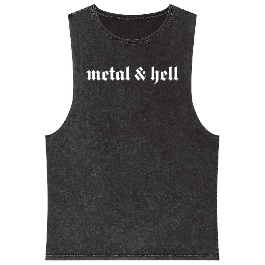 metal and hell Mineral Wash Tank Tops