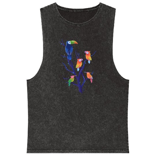 Birds Of Paradise Mineral Wash Tank Tops