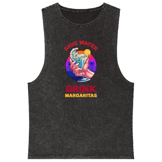 Margarita Save The Environment Mineral Wash Tank Tops