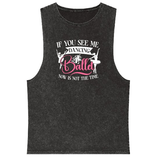 Ballet Dancer Dance Girl Ballerina Mineral Wash Tank Tops