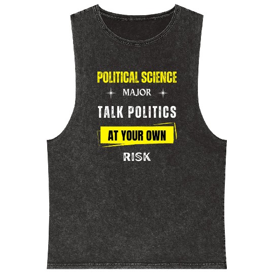 Political Science Major Mineral Wash Tank Tops