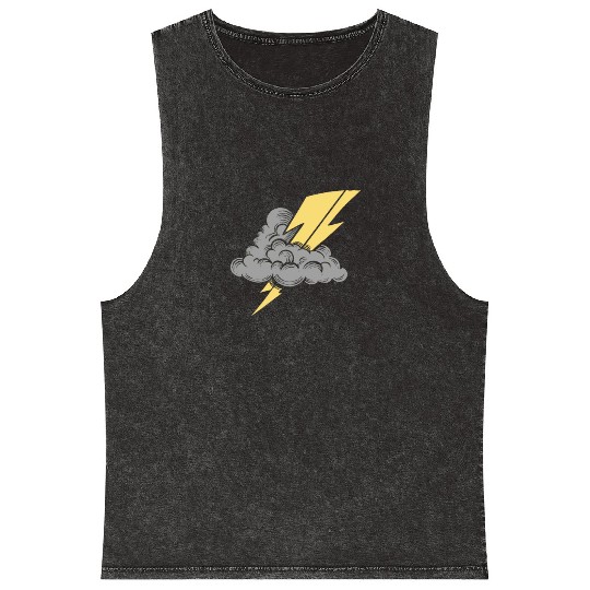 Lightning Bolt Mineral Wash Tank Tops