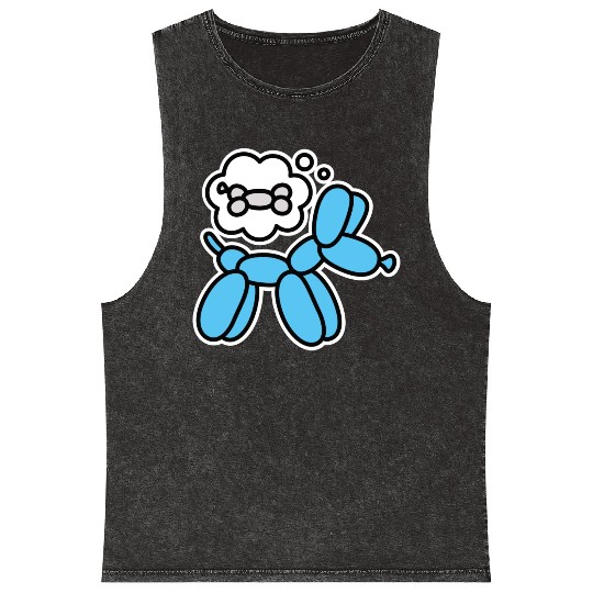 Balloon dog and bone Balloon artist Balloon animal Mineral Wash Tank Tops