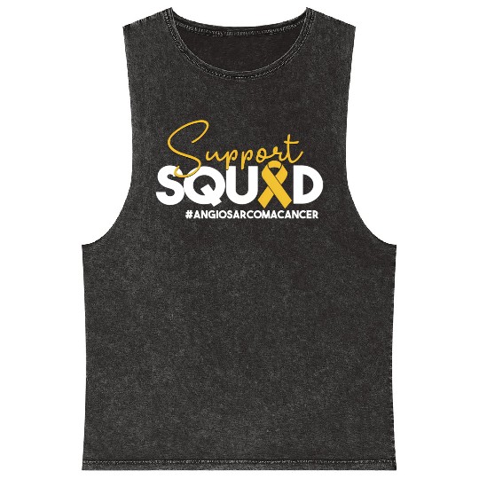 Support Squad Chemo And Caregivers Mineral Wash Tank Tops