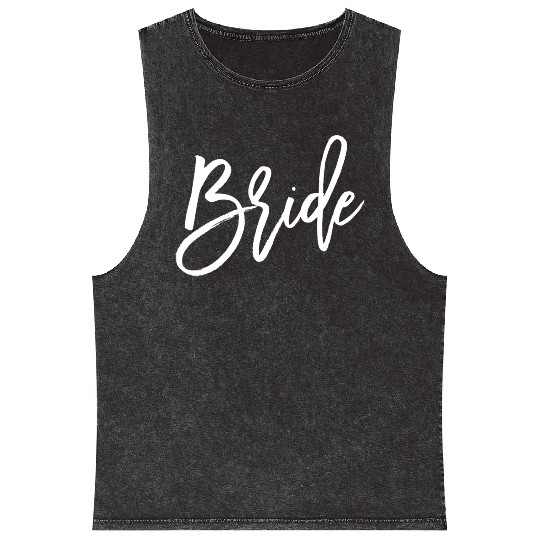 Bride For Bachelorette Party Grey Mineral Wash Tank Tops