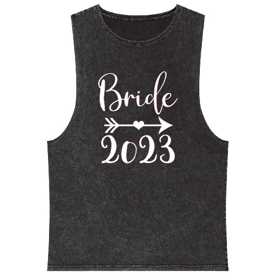 Bride To Be 2023 Engagement Getting Married Mineral Wash Tank Tops