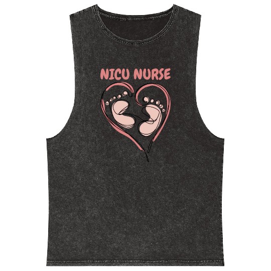 Pastel Nicu Nurse Mineral Wash Tank Tops