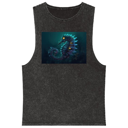 Neon Shark Attack Mineral Wash Tank Tops