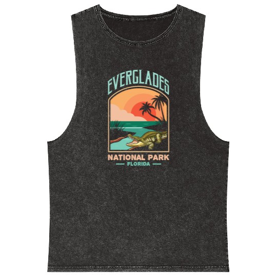 Everglades National Park Us Crocodile Florida Alli Mineral Wash Tank Tops