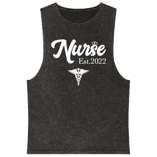 Registered Nurse Est 2022 Rn Nursing School Gradua Mineral Wash Tank Tops