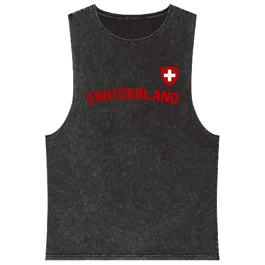 Switzerland Flag Swiss Pride International Country Mineral Wash Tank Tops