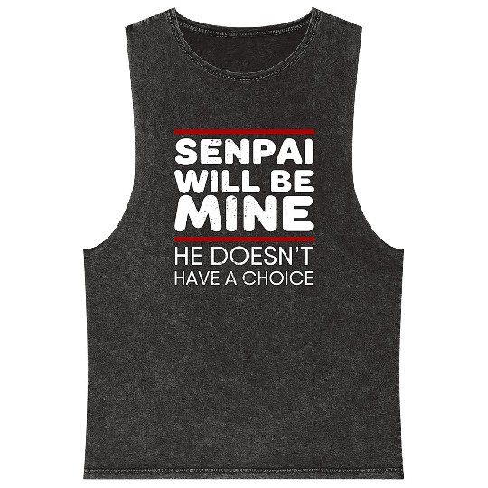 Senpai Will Be Mine Yandere Cosplay Mineral Wash Tank Tops