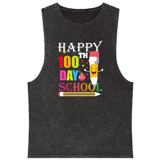 100Th Day Of School Teacher 100 Days Of School Sme Mineral Wash Tank Tops