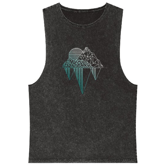Mountains Hiking Camping Rock Climbing Camper Mineral Wash Tank Tops