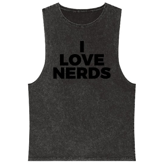 I Love Nerds Mineral Wash Tank Tops
