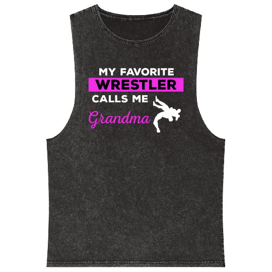 Wrestling Grandma Mineral Wash Tank Tops
