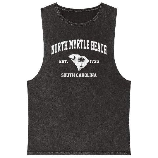 North Myrtle Beach South Carolina Sc State Athleti Mineral Wash Tank Tops