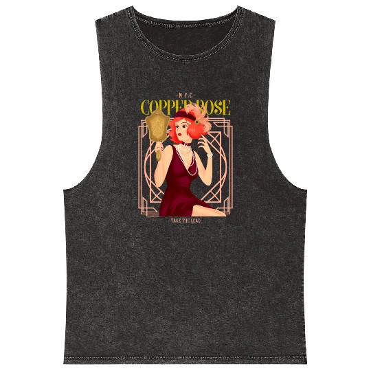 Nyc Copper Rose The Great Gatsby Mineral Wash Tank Tops