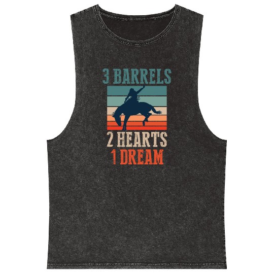 Barrel Racing Rodeo Mineral Wash Tank Tops