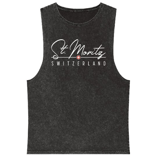 St Moritz Switzerland For Mineral Wash Tank Tops