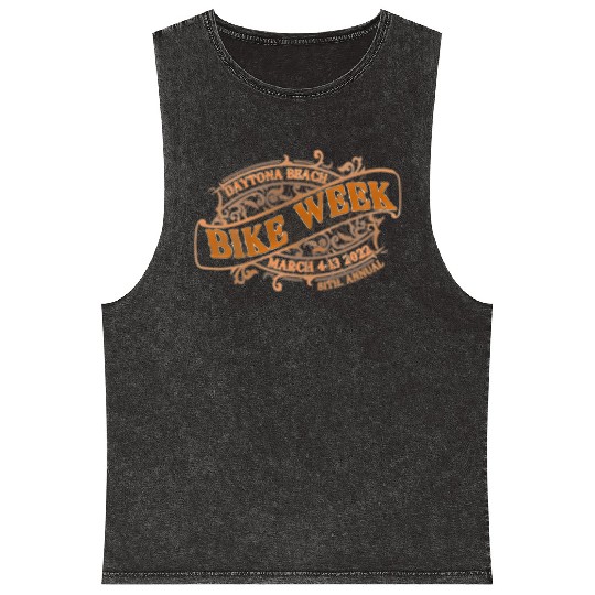 Daytona Beach Bike Week 2022 Front And Back Mineral Wash Tank Tops