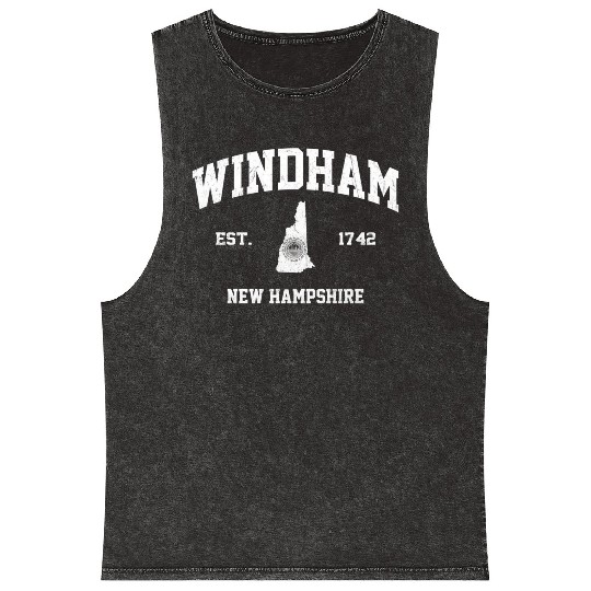Windham New Hampshire Nh State Athletic Style Mineral Wash Tank Tops