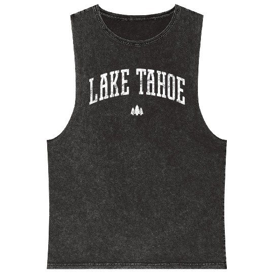 Lake Tahoe Tree Icon Mineral Wash Tank Tops
