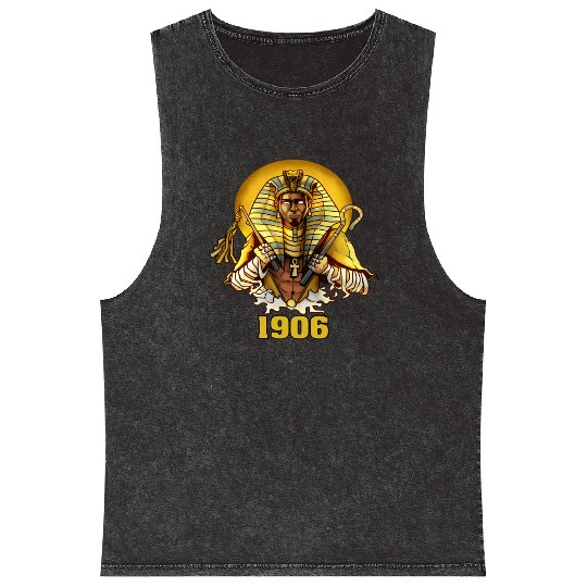 1906 Sphinx Alpha Ace Fraternity Pharoah Mineral Wash Tank Tops