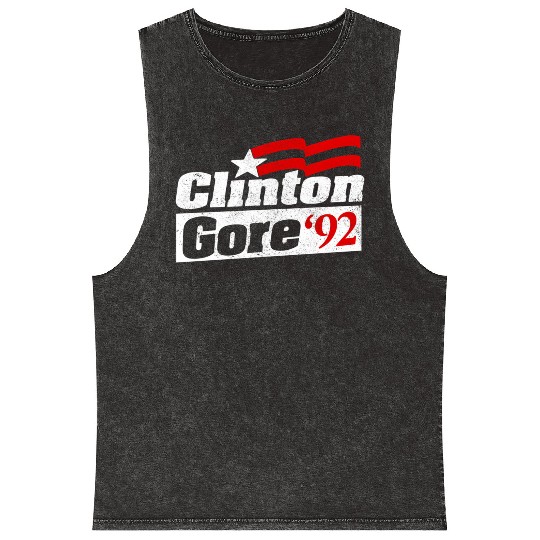 Clinton Gore Bill Clinton 92 Elect Mineral Wash Tank Tops