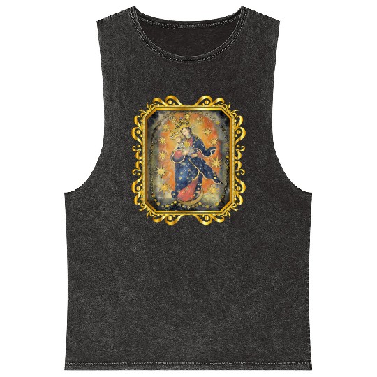 Our Lady of Prompt Succor Nuestra Senora Blessed Mineral Wash Tank Tops