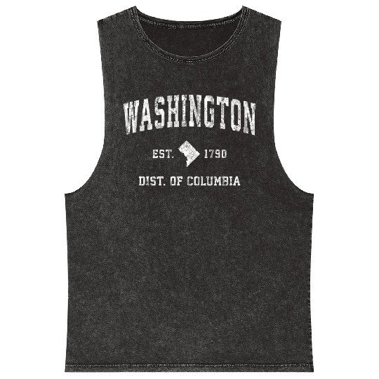 Washington Dc Athletic Sports Mineral Wash Tank Tops