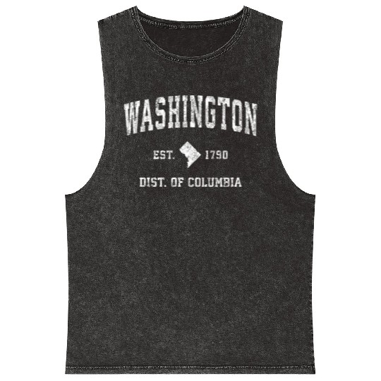 Washington Dc Athletic Sports Mineral Wash Tank Tops