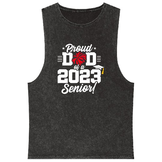 Senior Year - Cheerleading Dad - Class of 2023 - S Mineral Wash Tank Tops