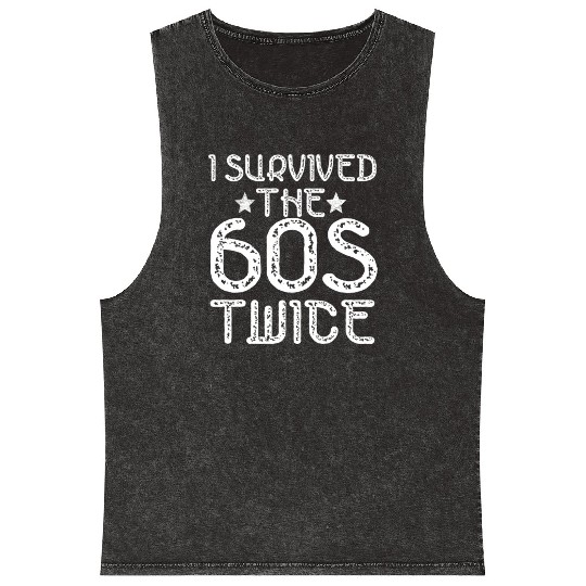 I Survived The Sixties 60S Twice Mineral Wash Tank Tops