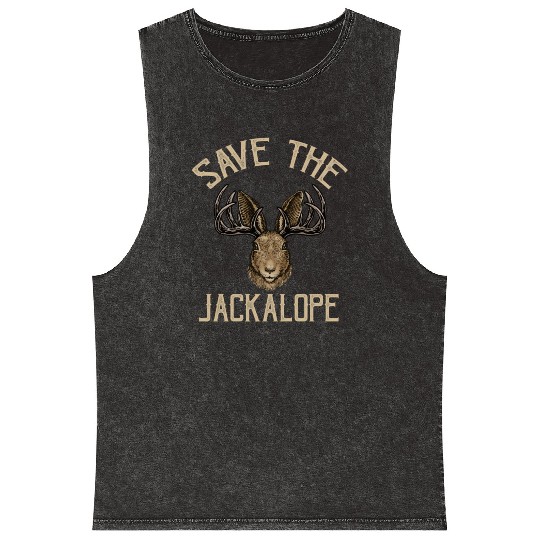 Save The Jackalope For Jackalope Fans Mineral Wash Tank Tops