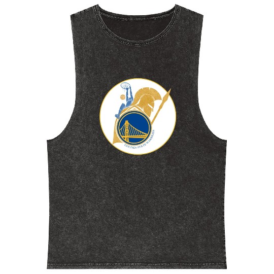 New Era Golden State Warriors Team Logo T-Shir Mineral Wash Tank Tops