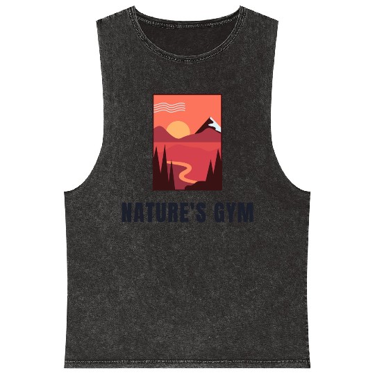 Nature's Gym Hiking Mineral Wash Tank Tops