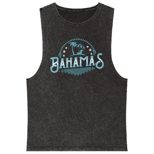 Proud Bahamas Bahamians Flag sau Mineral Wash Tank Tops