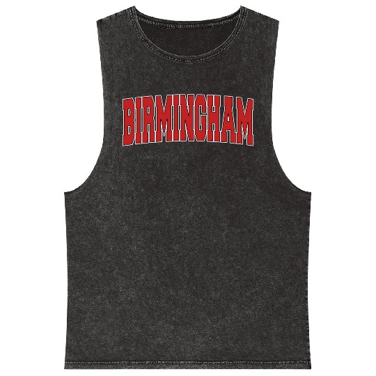 Birmingham Varsity Style Uk Sports Mineral Wash Tank Tops